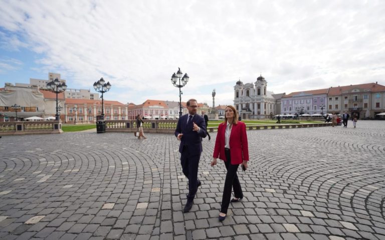 Preşedinta PE, Roberta Metsola, s-a întâlnit la Bucureşti cu preşedintele ales, Nicuşor Dan