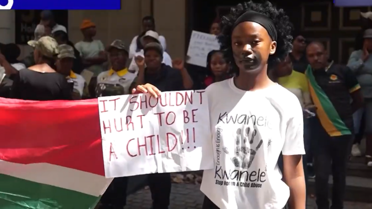 Protesters call for government action in alleged child rape in South Africa