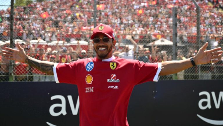 Lewis Hamilton revels in Ferrari’s ‘sea of red’ tifosi