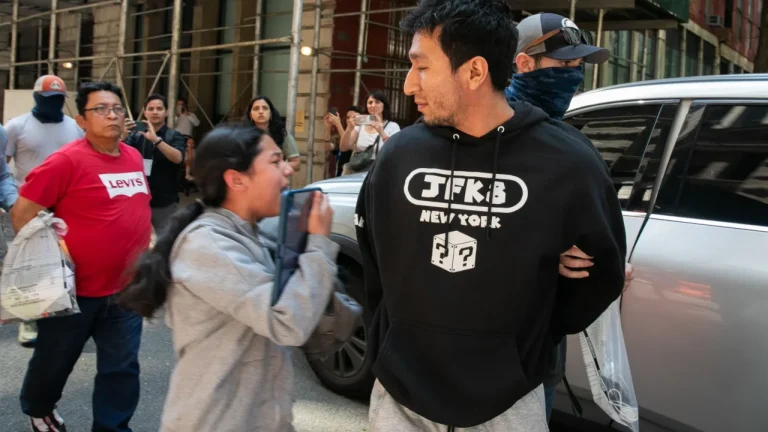 Tears and Panic Outside Immigration Office as ICE Accelerates Round-Ups