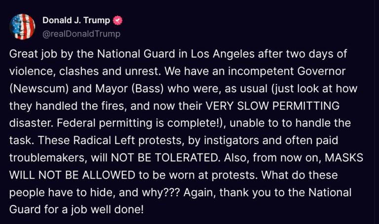 Trump Usurps California National Guard for Publicity Stunt
