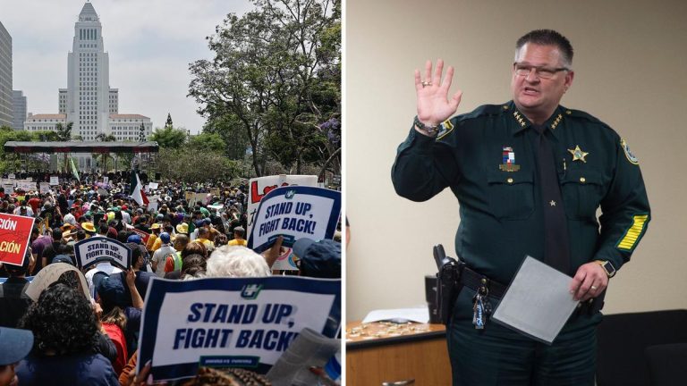 ‘We will kill you’: Florida sheriff’s threat as millions of Americans set to join anti-Trump protest