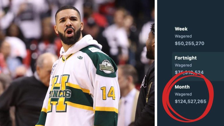 Rap icon Drake reveals the jaw dropping amount he has gambled and lost in the past month
