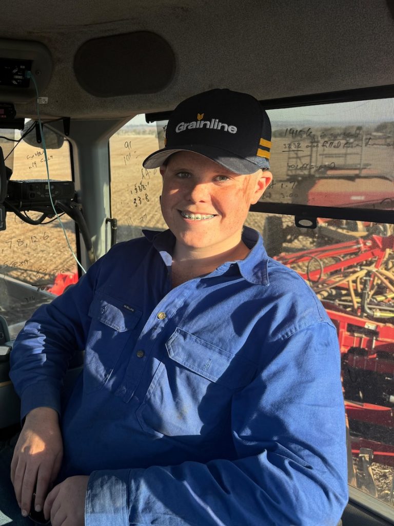 He’s 13 and farming hundreds of hectares in the Riverina