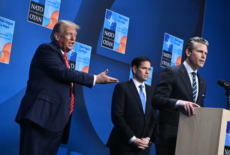 Before foreign press, Trump trashes US intelligence report on Iran and claims “total obliteration”