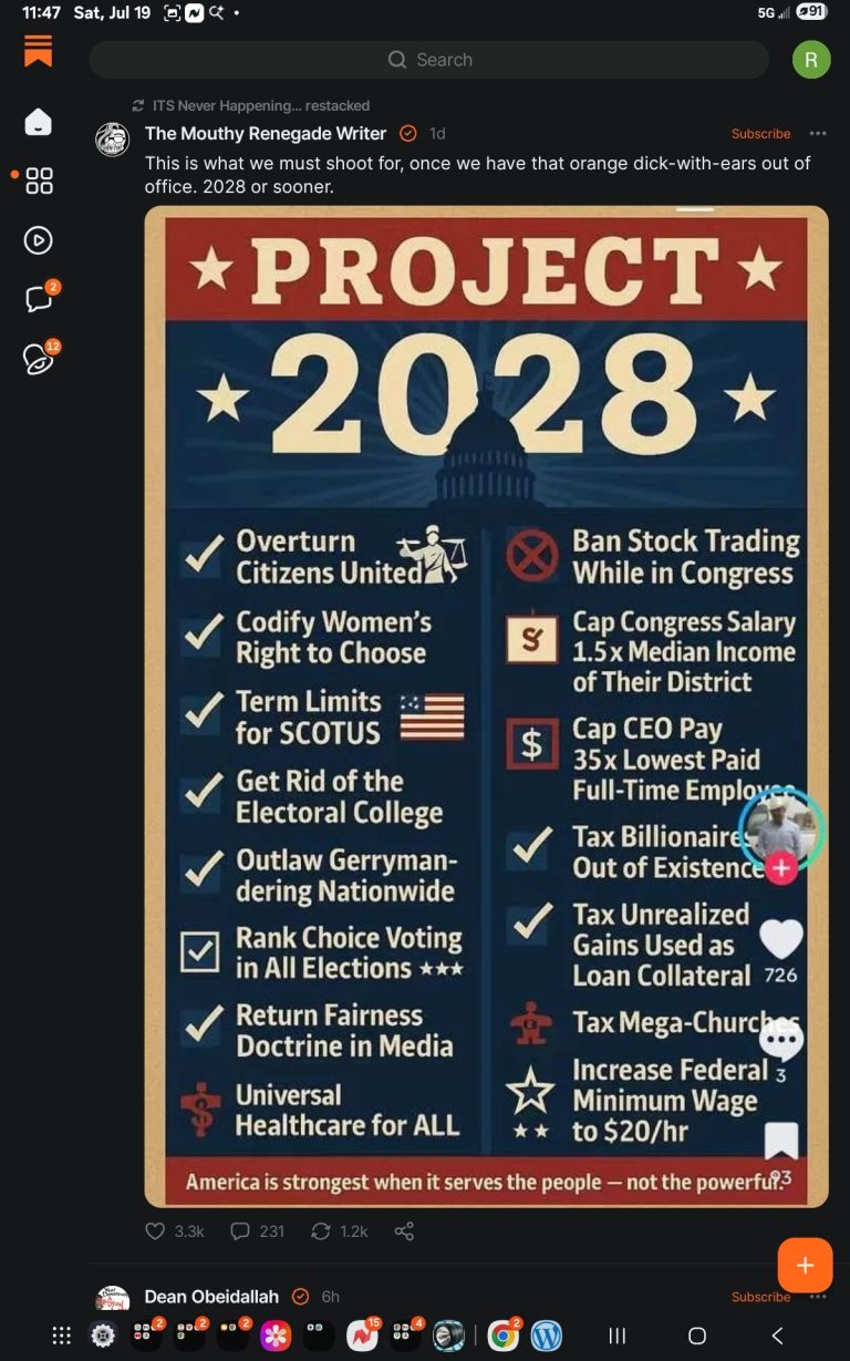 WE ARE GOING TO UNDO THE  RACIST, SEXIST, WEALTH INEQUALITY, CORRUPT POLICIES OF PROJECT 2025. THE WORLD AND NATION IS BEHIND US.
