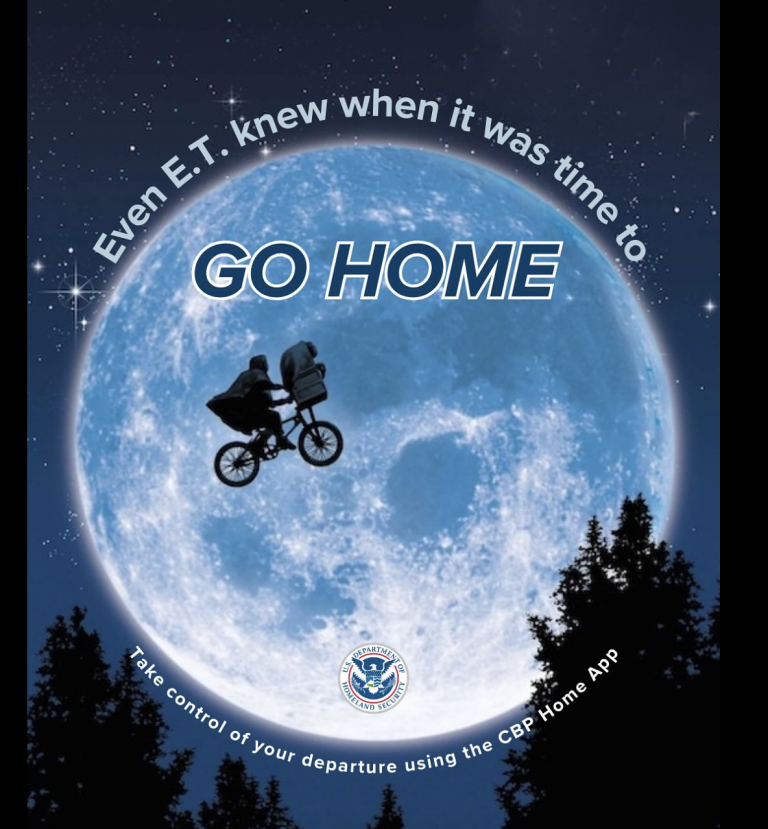DHS Uses Iconic Scene from “E.T.” to Tell Immigrants to Deport Themselves