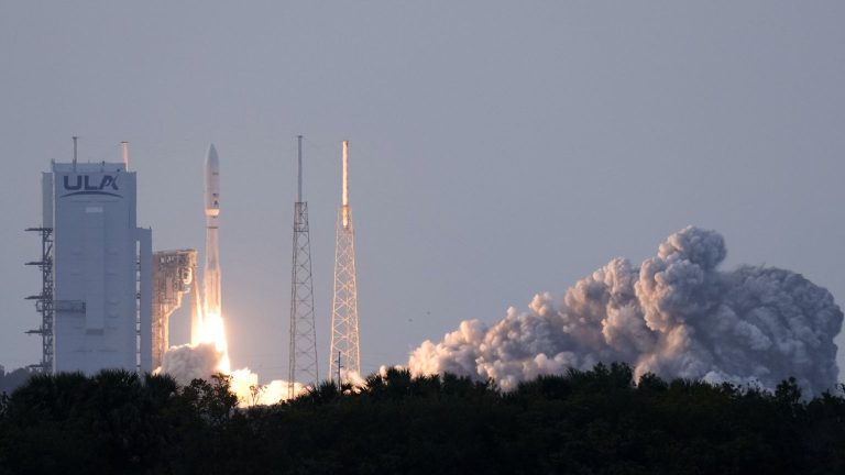 Amazon launches first batch of internet satellites in race to rival Musk’s SpaceX