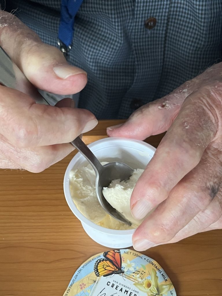 Medicinal ice cream supporting palliative care patients, one scoop at a time