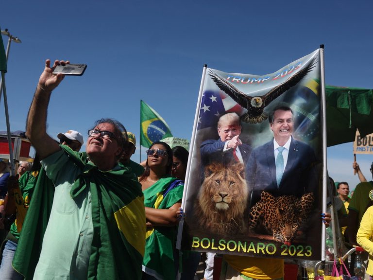 Rallies held in Brazil in support of embattled Bolsonaro facing legal peril