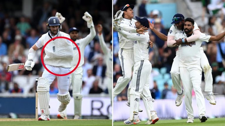 England fall just short in epic Test finale against India as Chris Woakes braves dislocated shoulder