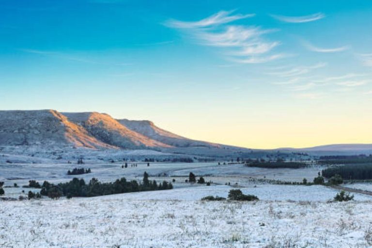 Snow falls over parts of the country as a cold front moves in