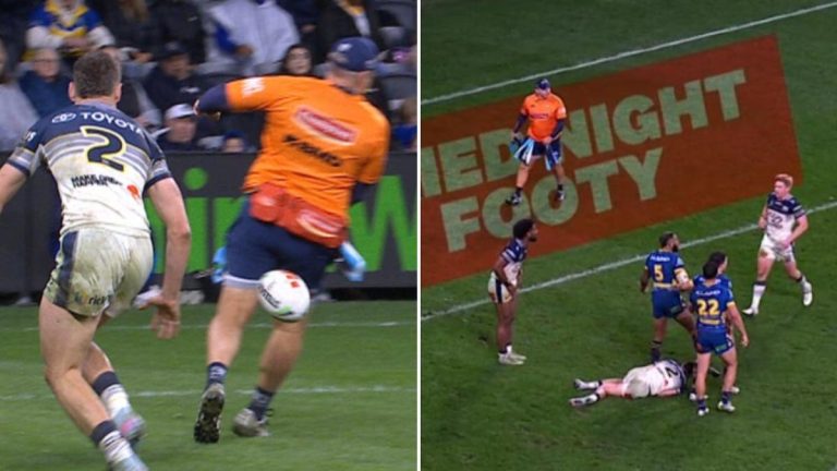 North Queensland trainer interrupts clash with Parramatta as NRL ground manager steps in