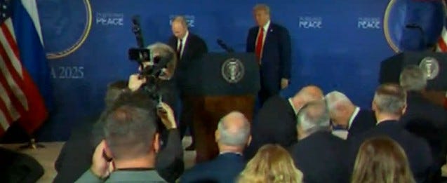 Declining Trump Speaks For 3 Minutes Then Flees The Stage At Putin Press Conference
