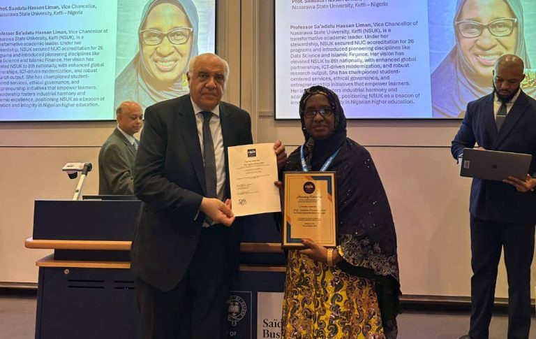 UK Research Centre Honours Nasarawa Varsity VC With Fellowship Award
