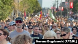 Belgrade Rally Accuses Police Of Using Violence Against Anti-Government Protesters