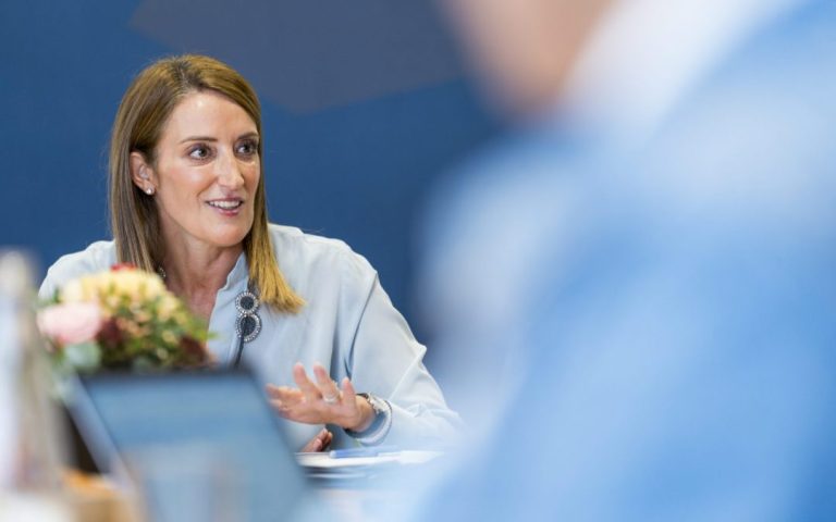Metsola praises Costa’s leadership in the European Council and rejects interference