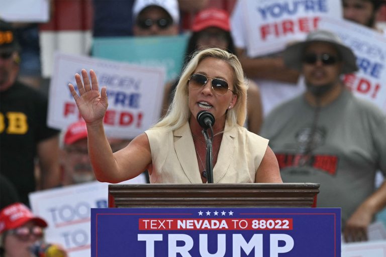 Marjorie Taylor Greene blames GOP for shutdown, excuses Trump