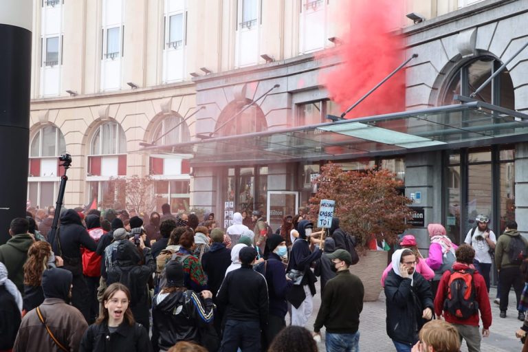 Police clash with protesters as huge strike rocks Brussels