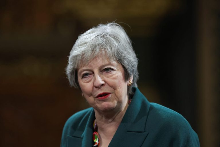 Theresa May accuses Tories of ‘chasing votes’ from Farage’s Reform