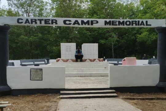 The Carter Camp Memorial that commemorates a massacre during the civil war in the early 1990s.