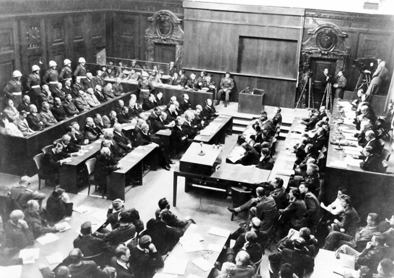 Nuremberg: “Judges were no longer seated in the centre, as the screen was placed there”