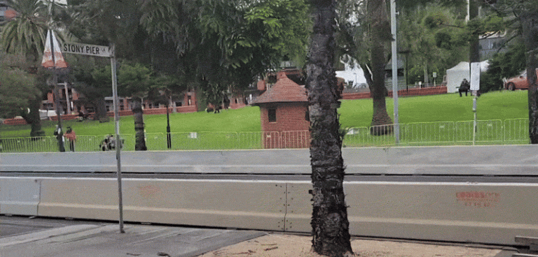 Volunteer hospitalised after BMW crashes into barrier at Geelong Revival Motoring Festival