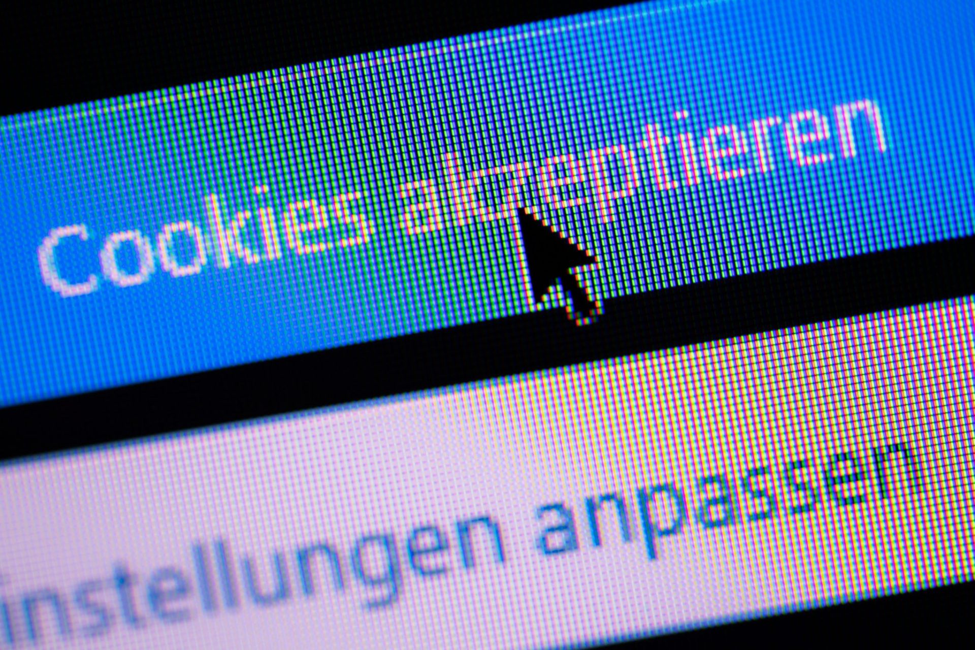A mouse pointer clicks on a button labeled "Accept cookies".