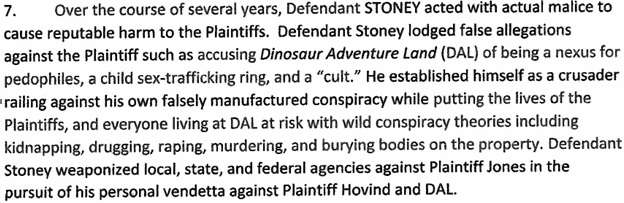 Lawsuit Over Allegations That Young-Earth Creationist Dinosaur Adventure Land Is “Nexus for Pedophiles” Etc.