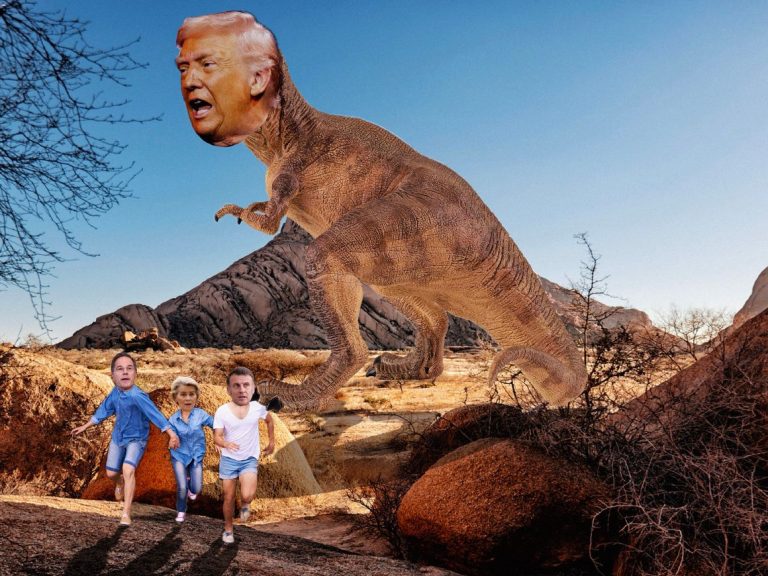 Trump’s a T-Rex and ‘pathetic’ leaders need to confront him, rages California’s Newsom