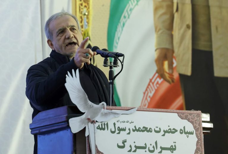 Iran’s president blames US, Israel and Europe for fueling violent protests