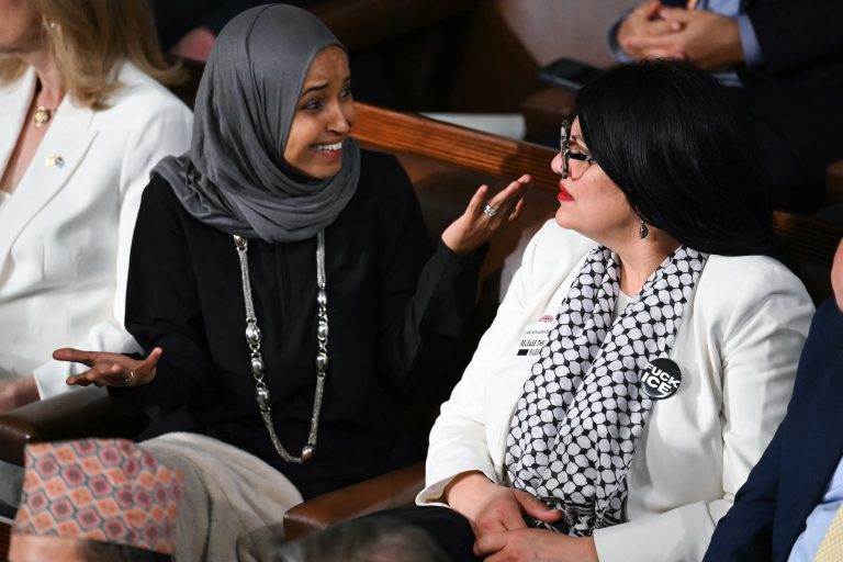 “Deranged”: Trump calls Omar, Tlaib “lunatics” with “bulging, bloodshot eyes”