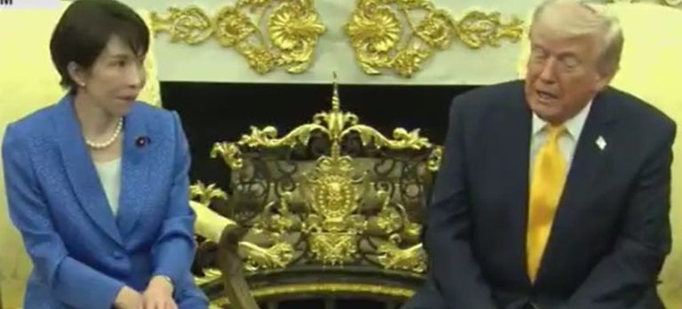 Crazed Trump Compares Iran War To Pearl Harbor In Front Of Japanese Prime Minister