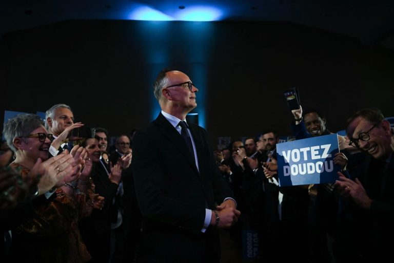 Far right’s main rival for French presidency on track to survive electoral scare, poll shows