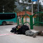 Moment missile strikes shortly after Israeli president’s visit