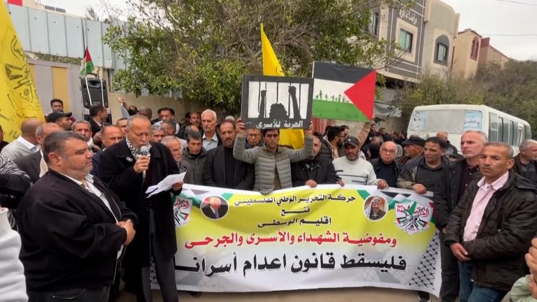 Video: Protests in Gaza against Israel’s Palestinian death penalty law