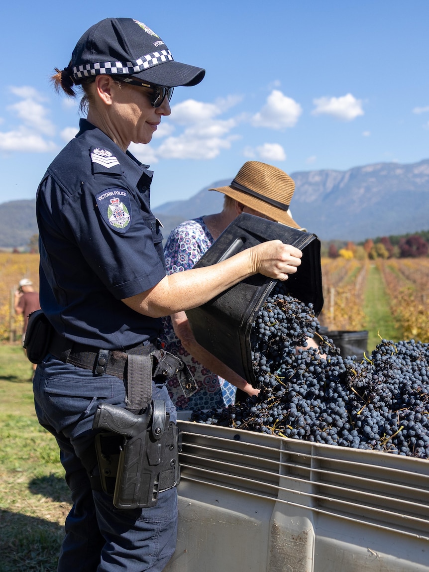 Making wine in memory of officers killed by Dezi Freeman