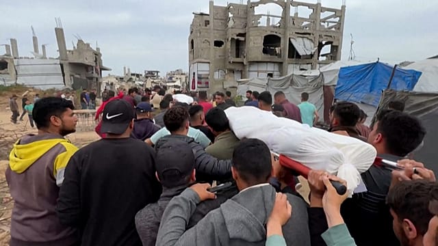 Funeral in Jabalia after Israeli strike hits Gaza wake despite ceasefire