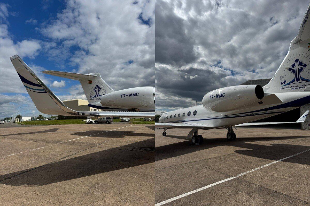 Zim businessman Wicknell Chivayo flaunts R565 million private jet