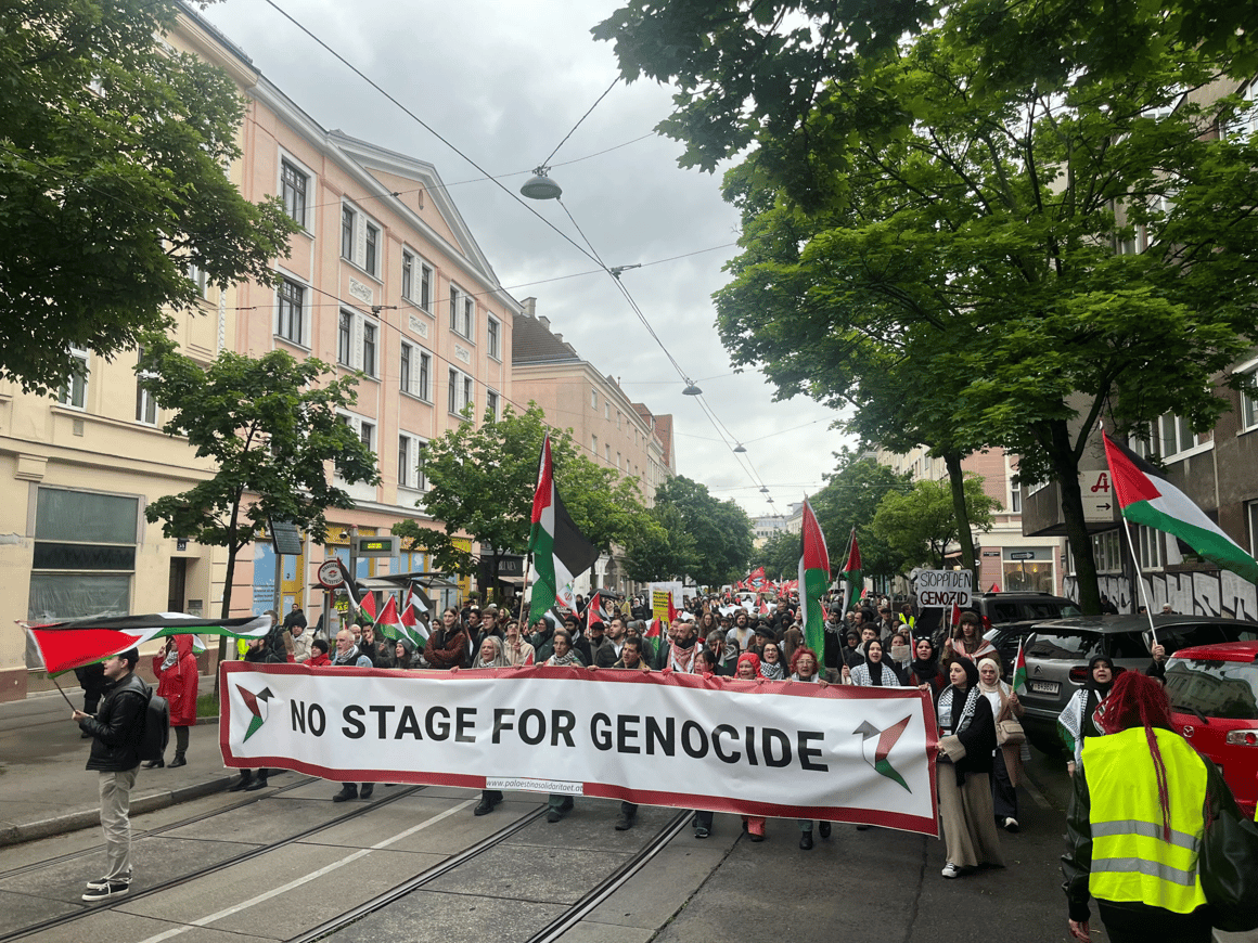 Crowds protest in Vienna ahead of Eurovision grand finale