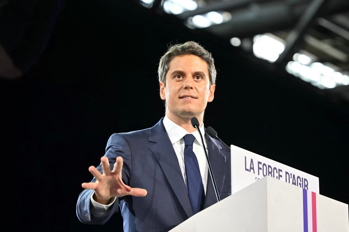 Attal highlights break with Macron in first rally in French presidential bid