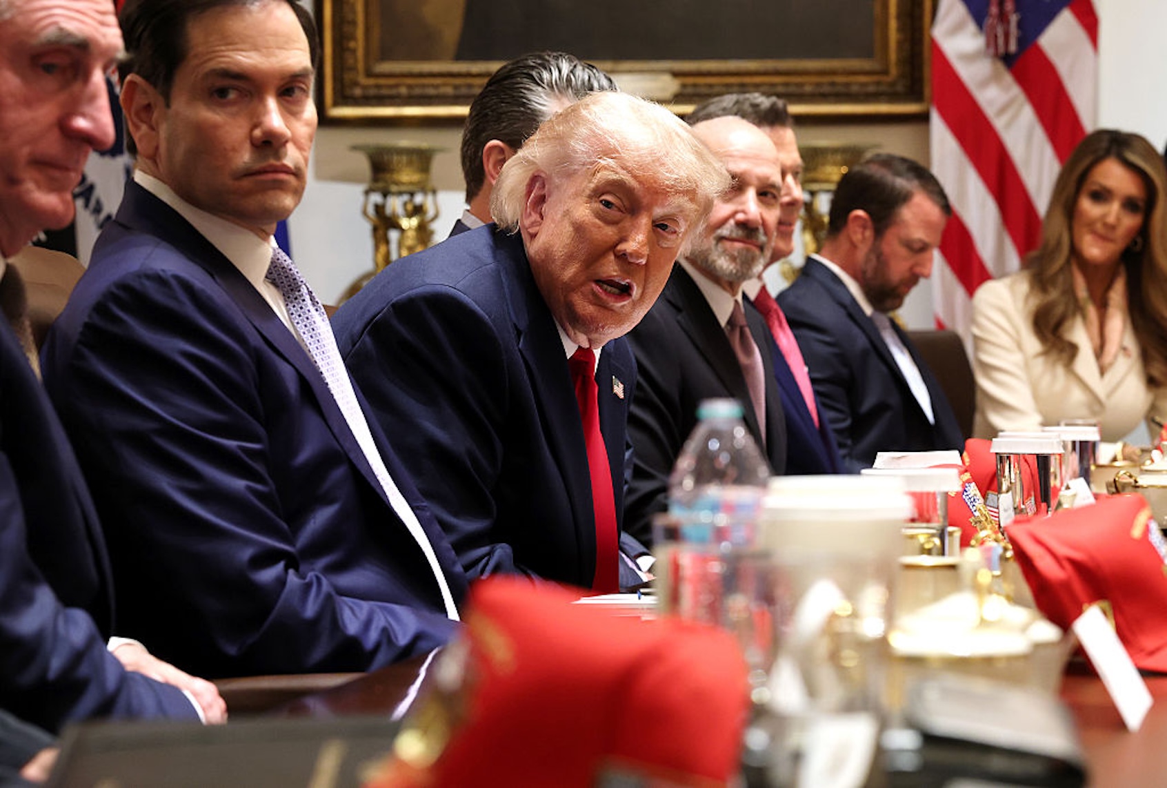 In Trump’s Cabinet, flattery is the job. Governing is secondary
