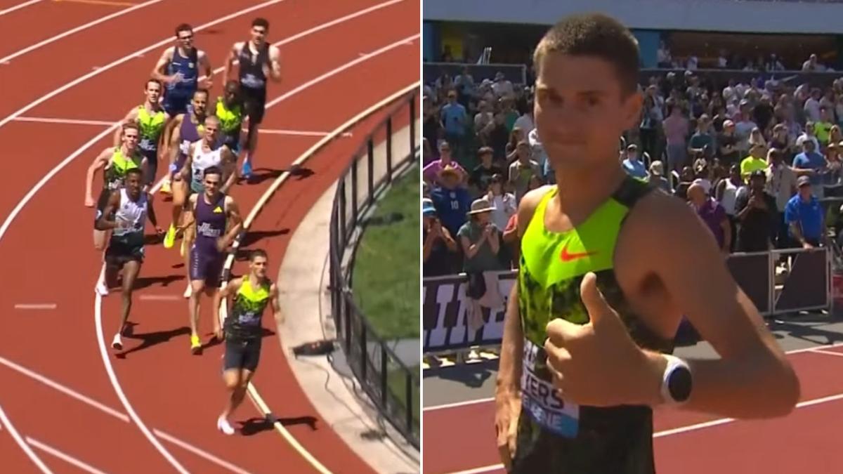 Aussie champion Cameron Myers ‘destroys’ all-star field for prestigious Bowerman Mile win