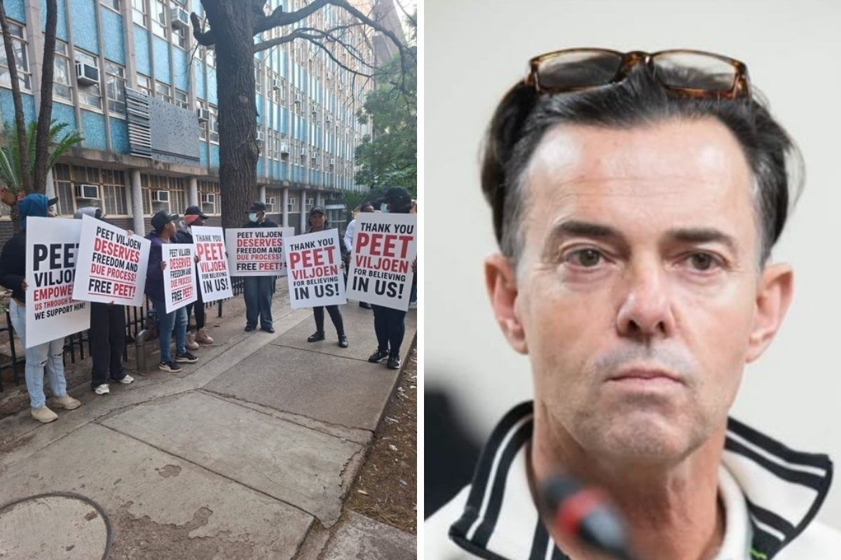 ‘Rent-a-crowd’: Mel and Peet Viljoen pay ‘supporters’ outside court?