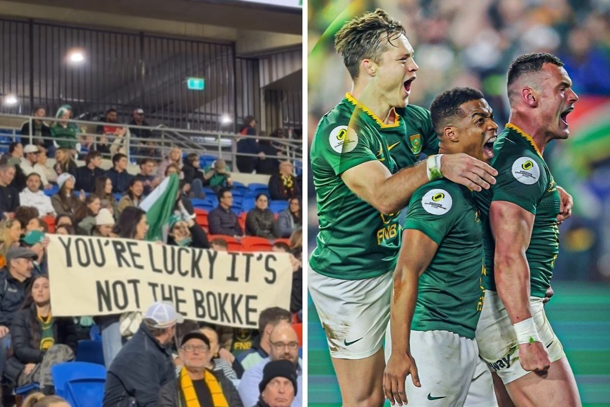 Saffas’ cheeky banner goes viral: ‘At least it’s not the Springboks’
