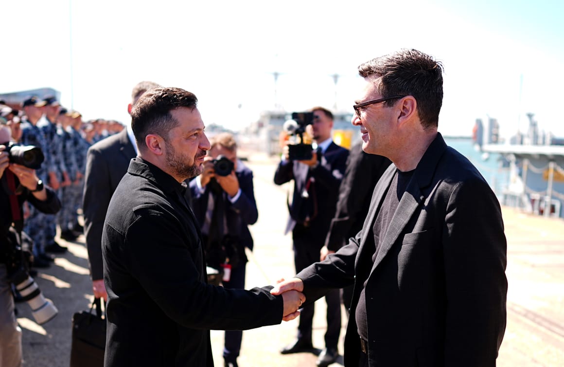 Burnham hugs Zelenskyy close in first test on world stage
