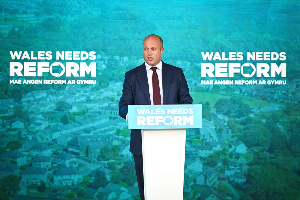 Welsh leader of Farage’s Reform UK quits after arrest