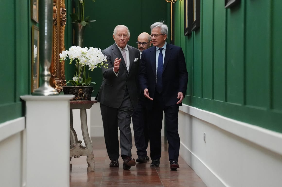 AI king Jensen Huang pushes ‘responsible optimism’ at Charles III’s gathering 