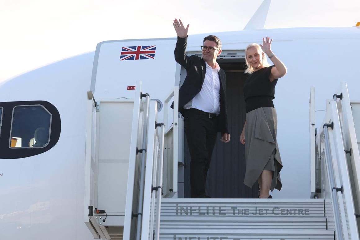 Britain-focused Andy Burnham starts racking up the air miles