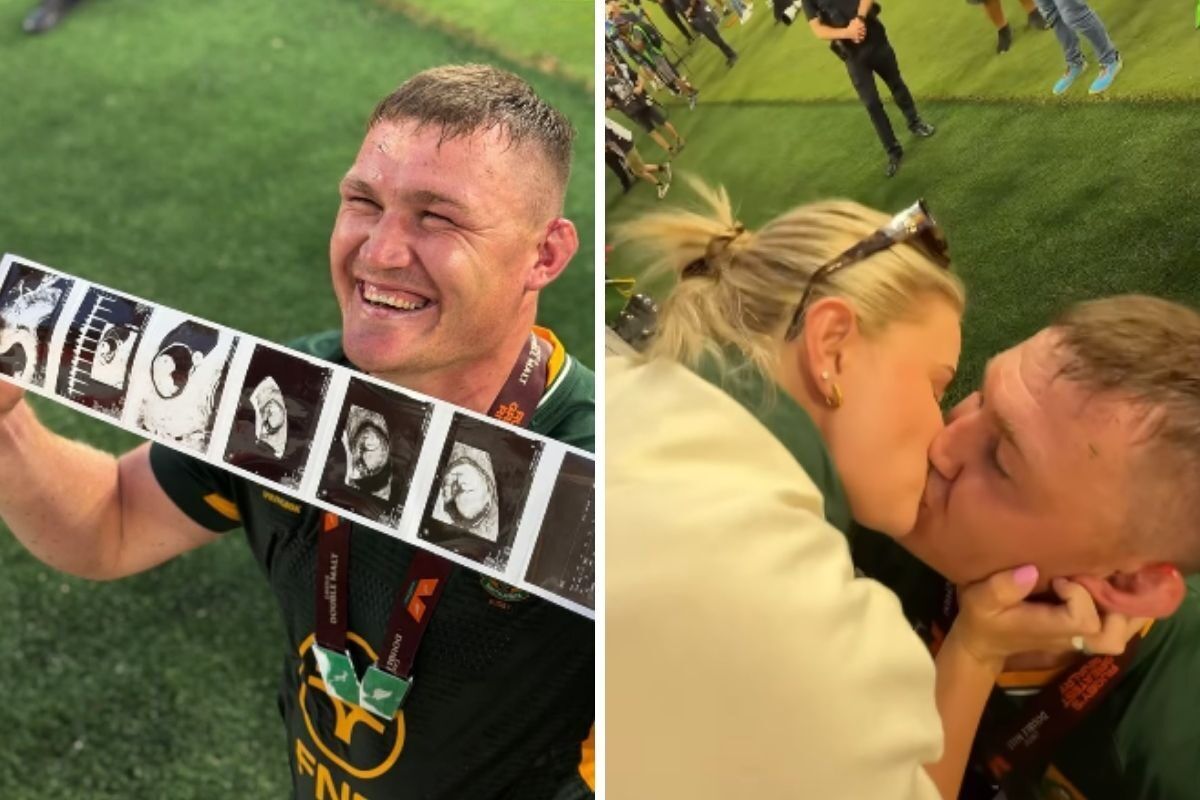 Another one! Springbok and wife share baby announcement [video]